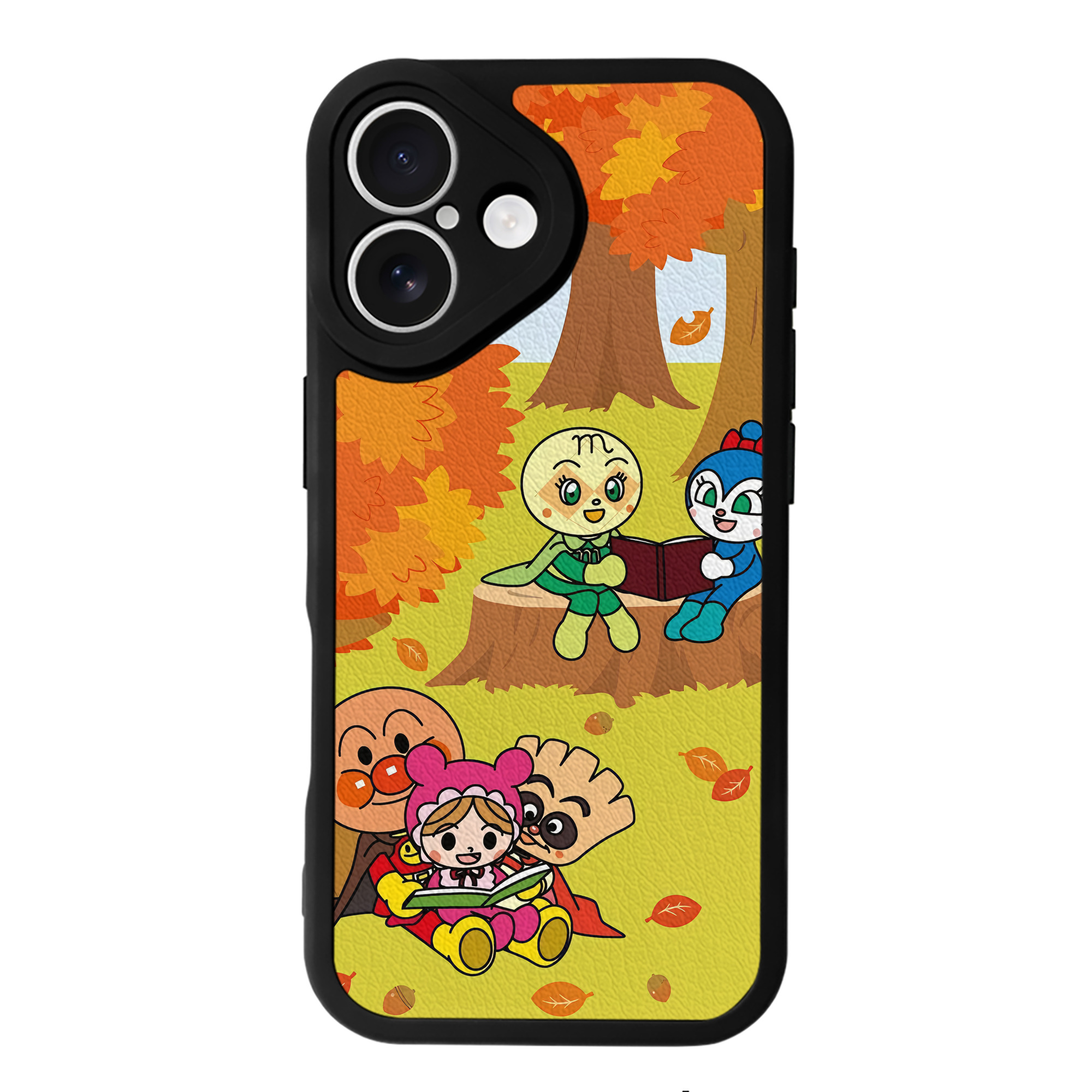 （画像用） アンパンマン Anpanman 【iPhone 16シリーズ対応】シリコンスマホケース（レザー調） 材質：シリコン